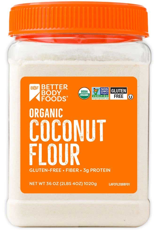 Betterbody Foods Organic Coconut Flour, 2.25 Pound -- 3 per case