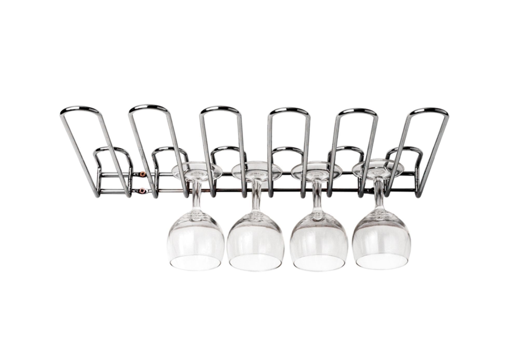 Louis Tellier Chrome Plated Steel Glass Rack, 17.7 x 12.4 x 2.1 inch