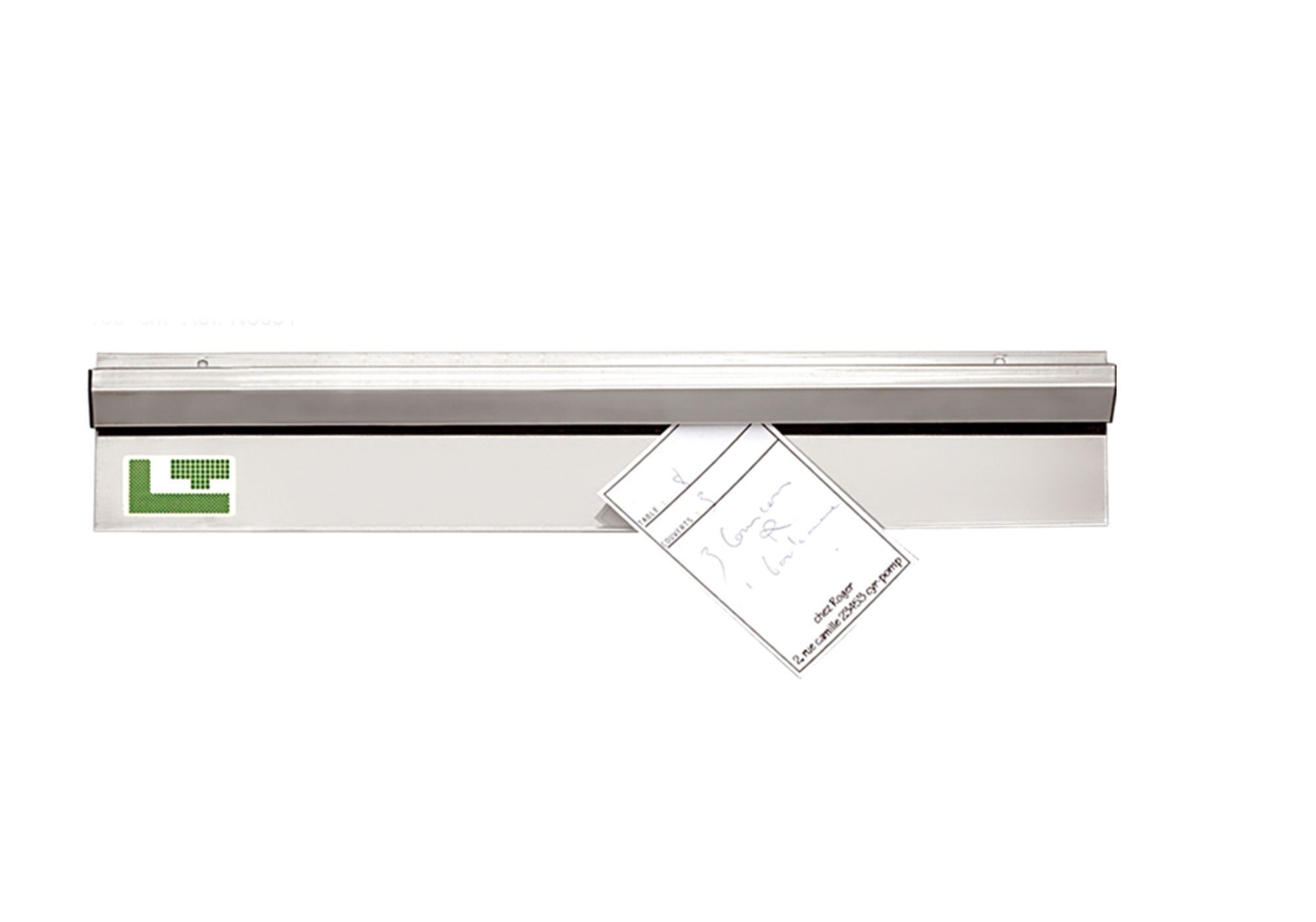Louis Tellier Stainless Steel 50 Cm Check Holder with Marbles, 19.7 x 3 x 0.8 inch