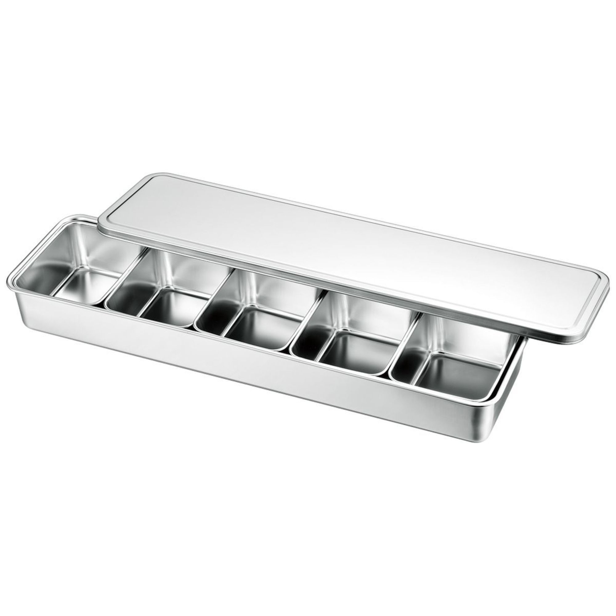 Louis Tellier 18/8 Stainless Steel Japanese 5 Mini Boxes in Container, 9.5 inch Length x 2.48 inch Height