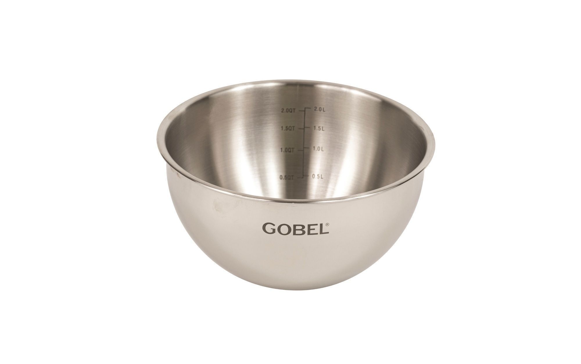 Gobel Stainless Steel Round Bottom Mixing Bowl, 7.87 inch Diameter x 4.72 inch Height