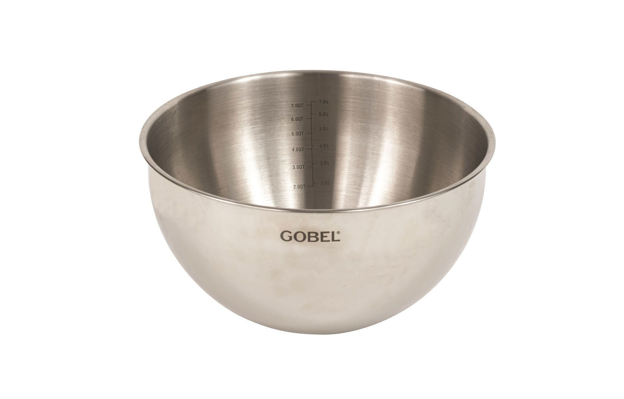 Gobel Stainless Steel Round Bottom Mixing Bowl, 11.81 inch Diameter x 6.88 inch Height