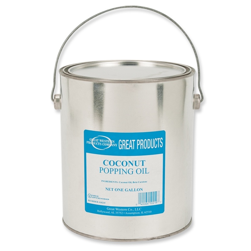 Great Western Coconut Popping Oil, 1 Gallon.