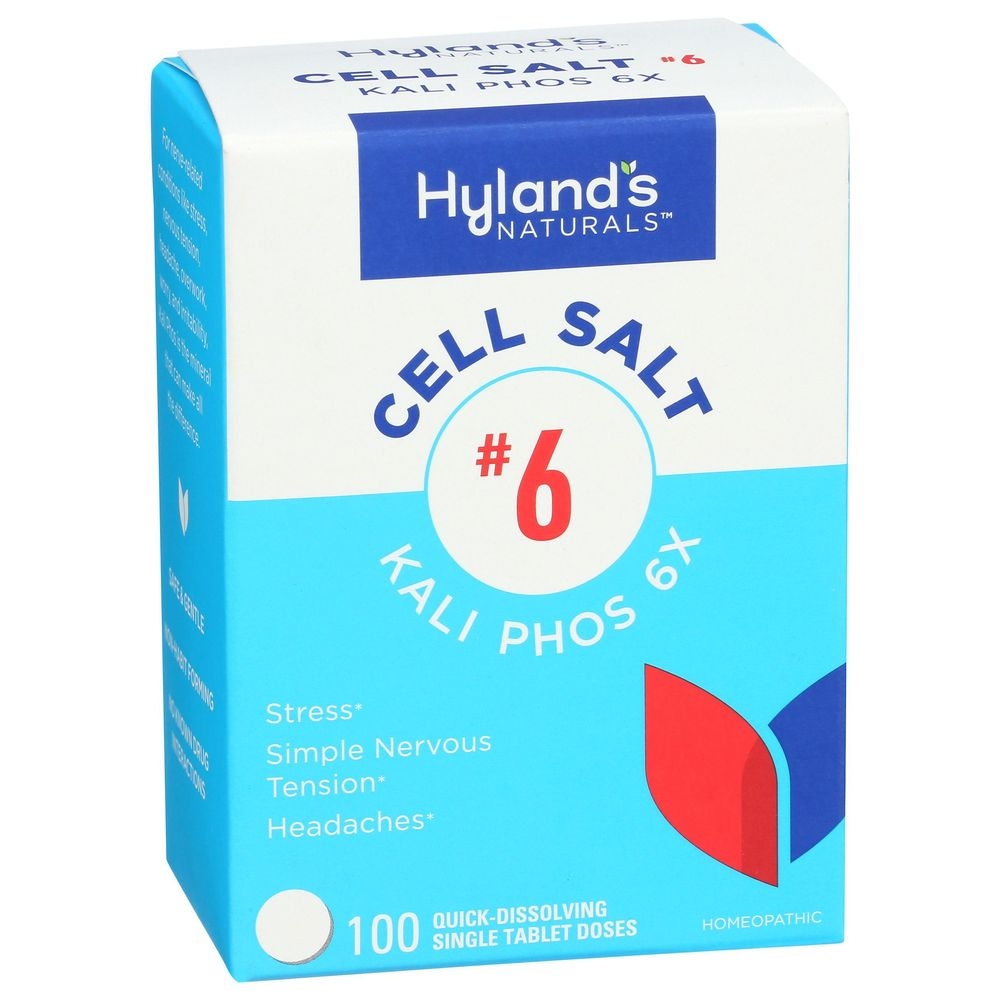 Hylands Naturals Number 6 Kali Phos 6X Cell Salt Tablets, 100 count