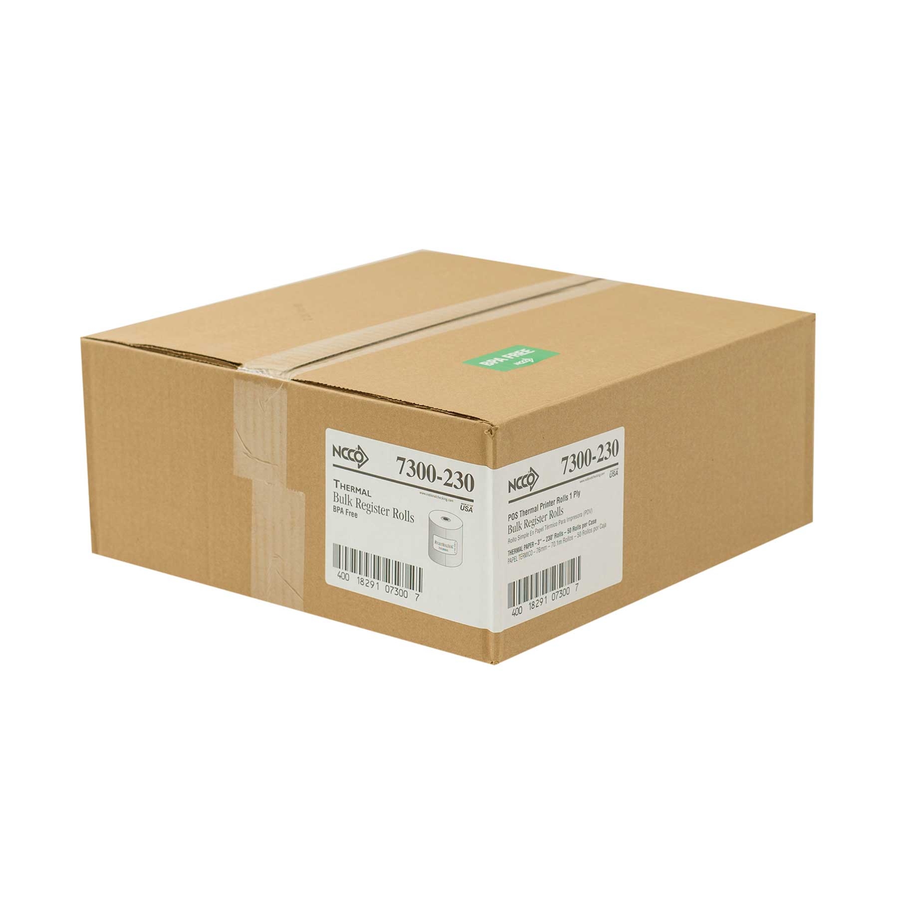 National Checking Company TillRolls 1 Ply Register Roll, 3 inch -- 50 rolls per case.