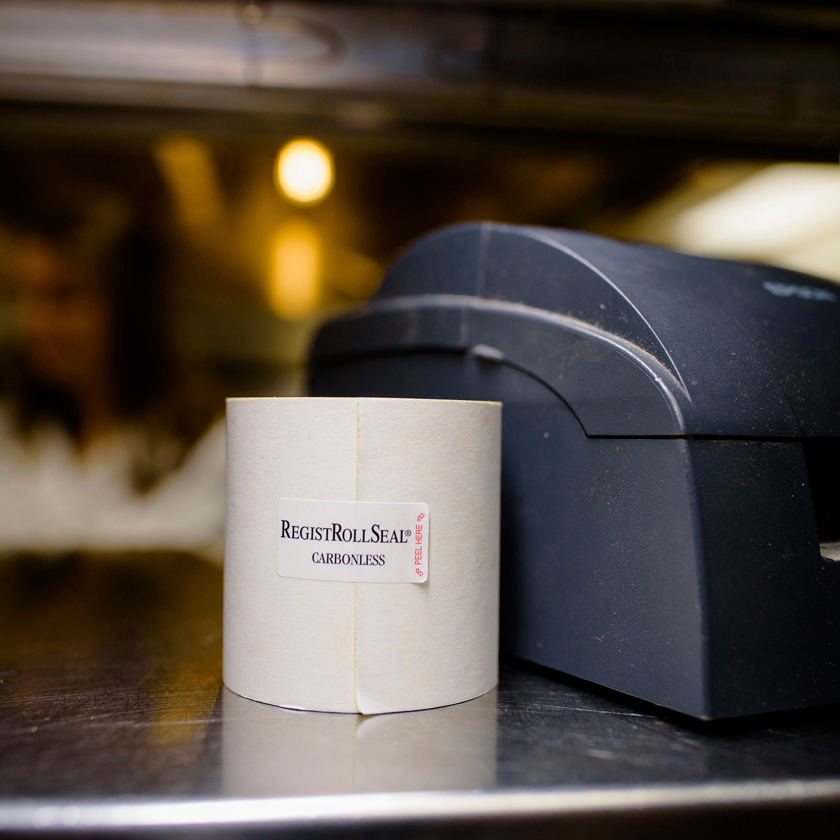 National Checking Company White 2 Ply Carbonless Register Roll, 3 inch -- 50 rolls per case.