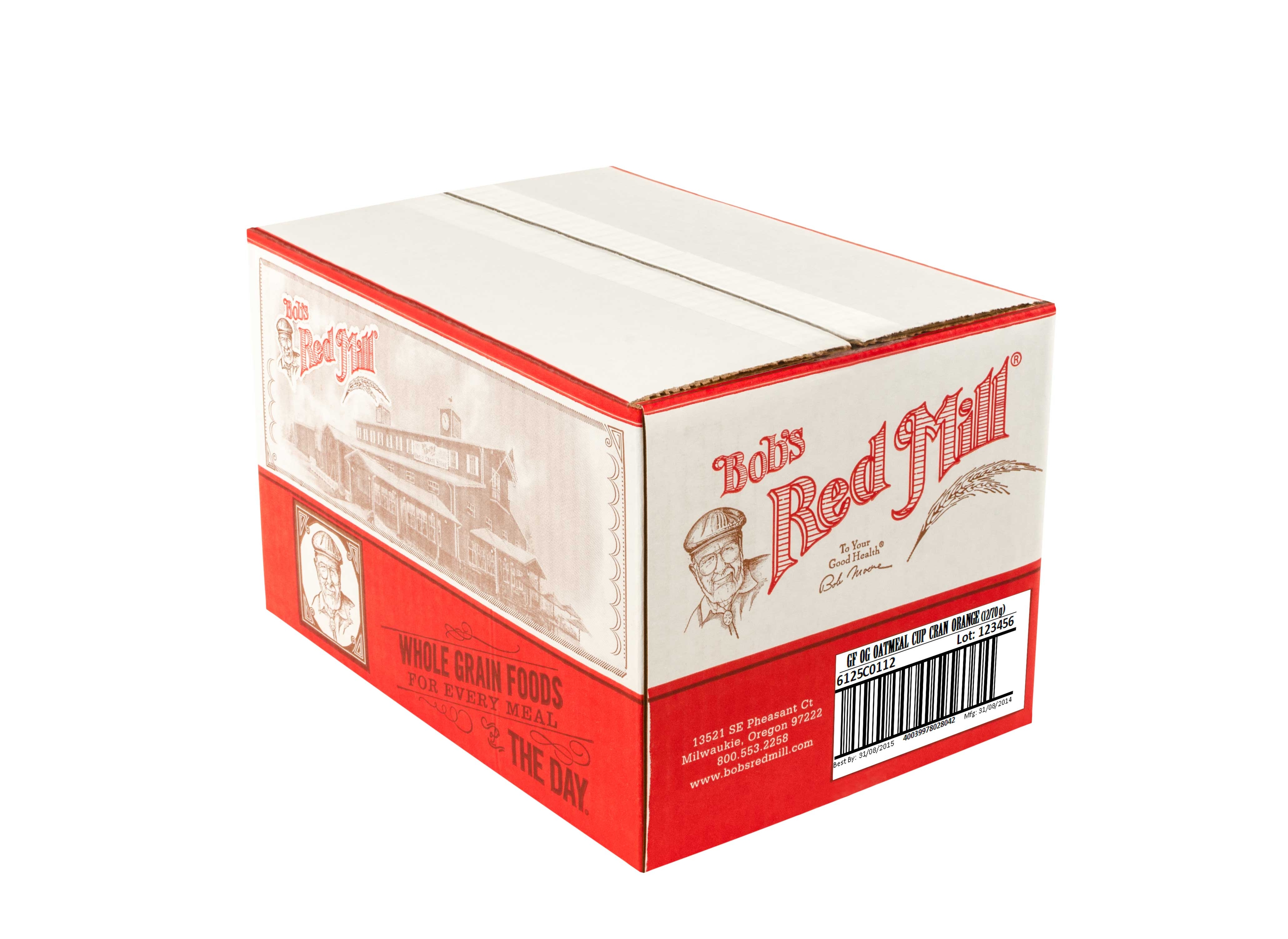 Bobs Red Mill Organic Orange Cranberry Oatmeal Cup, 2.47 Ounce -- 12 per case.