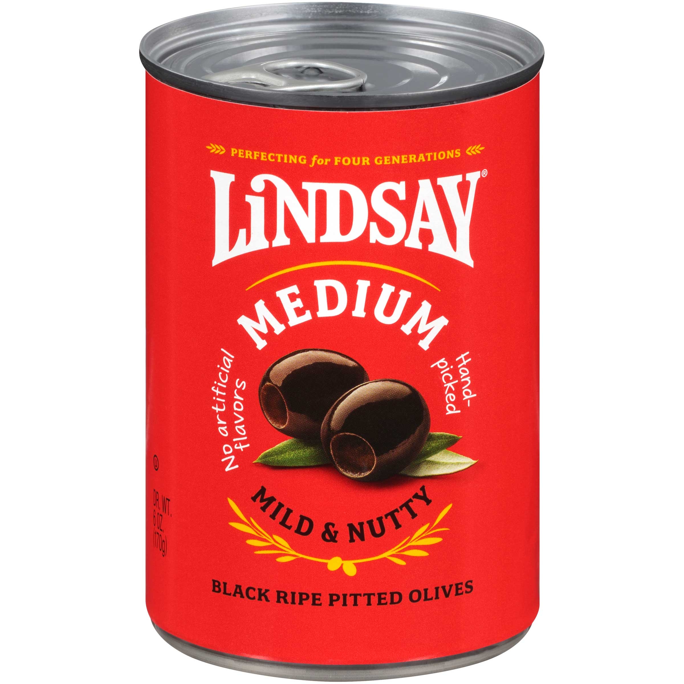 Lindsay Medium Pitted Ripe Black Olives, 6 ounce -- 24 per case