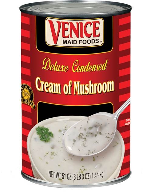 Venice Maid Old Fashioned Cream of Mushroom Soup - no. 5 can, 12 per case