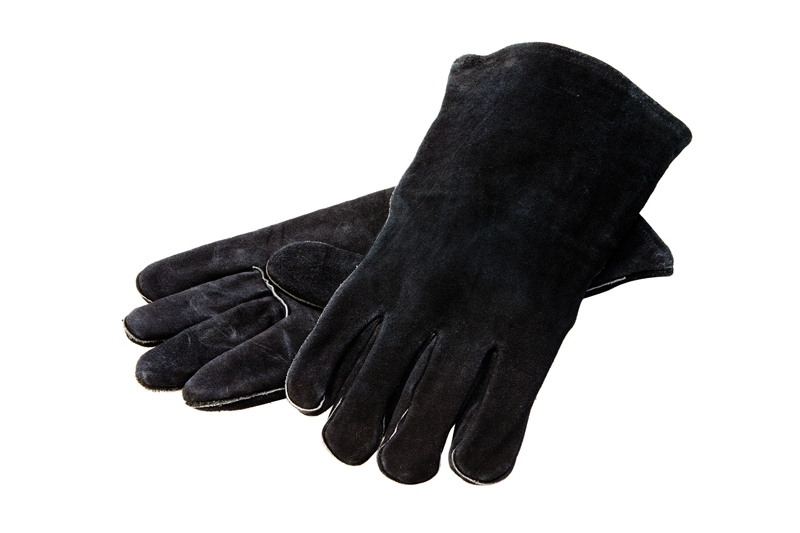 Lodge Black Leather Gloves -- 4 per case.