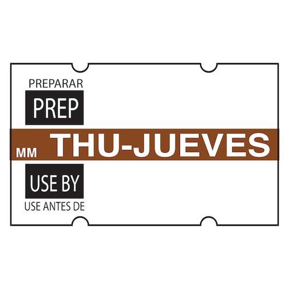 Daymark Day Of Week Preparation Use By Thursday Label, 1000 count