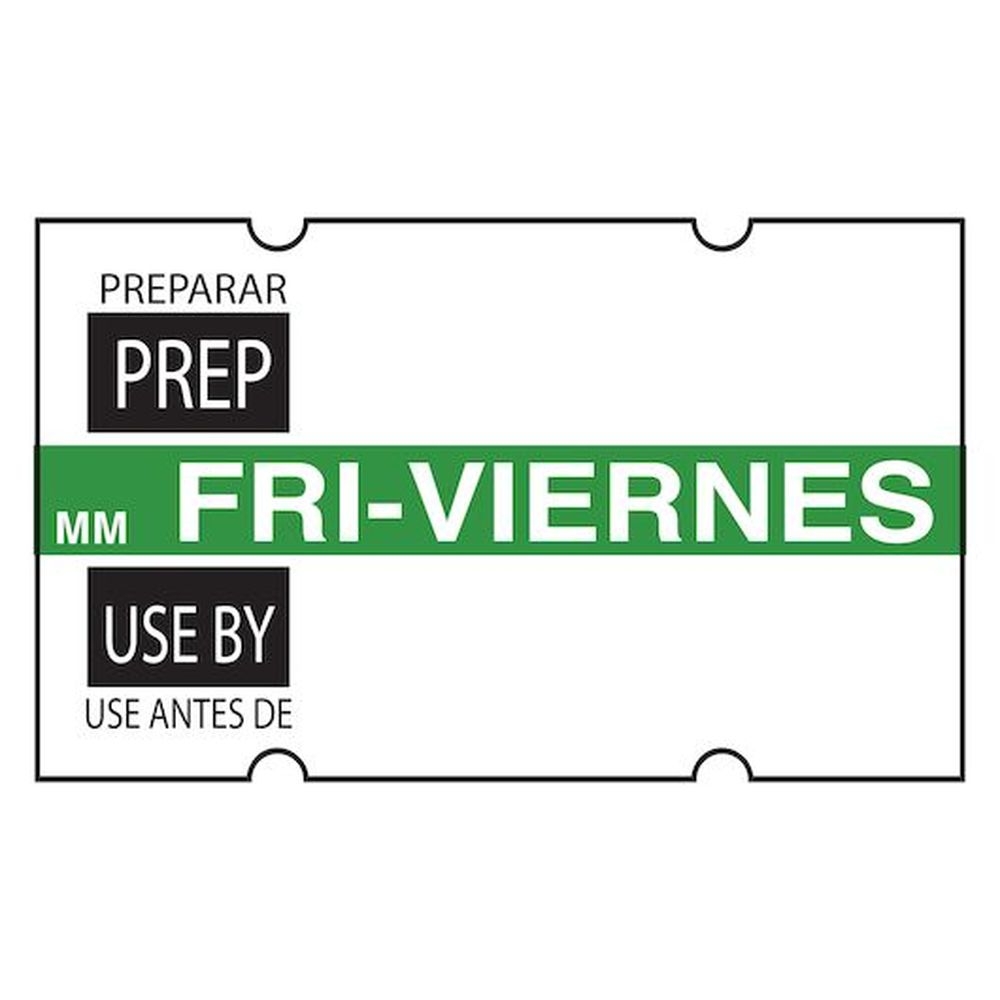 Daymark Day Of Week Preparation Use By Friday Label, 1000 count