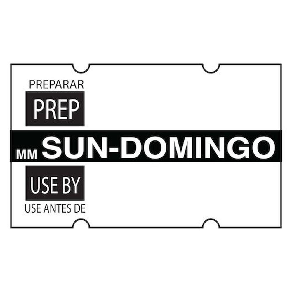 Daymark Day Of Week Preparation Use By Sunday Label, 1000 count