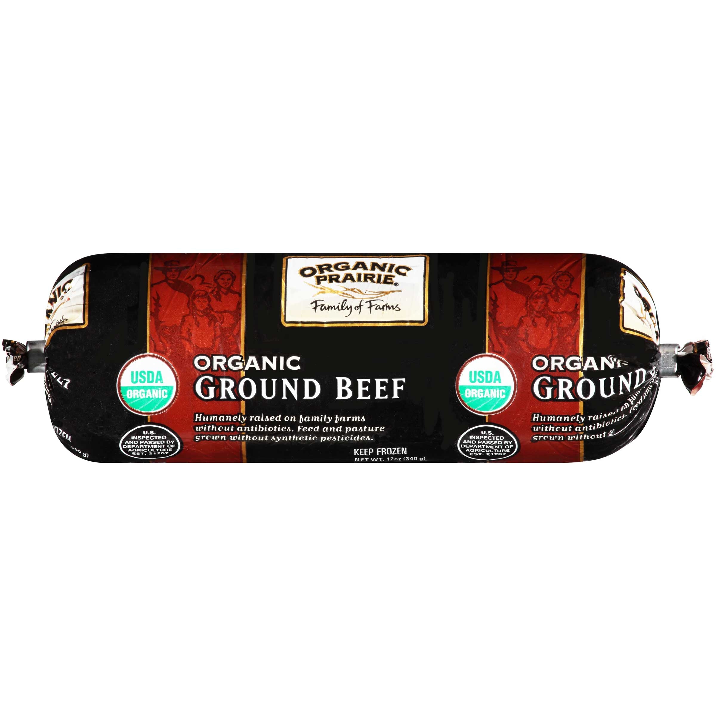 Organic Prairie 80 Percent Lean Ground Beef, 12 Ounce -- 10 per case