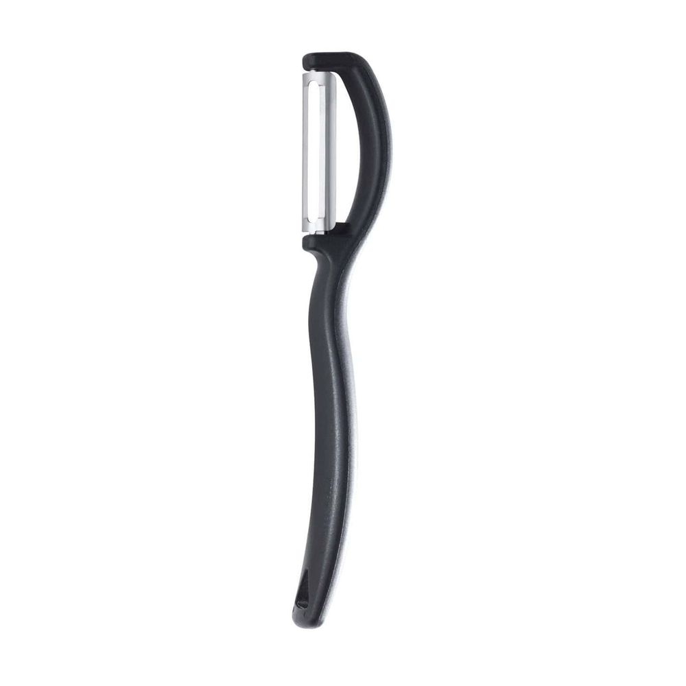 Triangle Stainless Steel Straight Blade Black Swivel Vertical Peeler, 2.5 x 18 x 3 centimeter