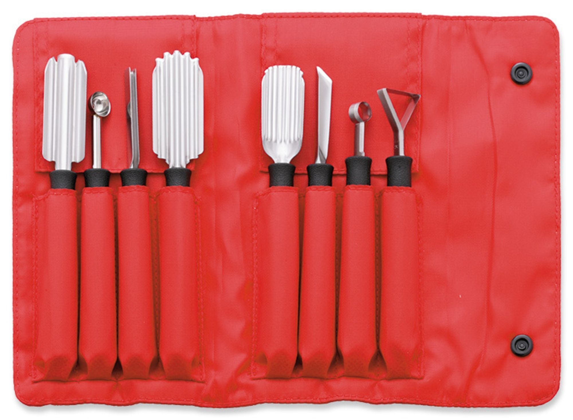 Triangle Stainless Steel Special Carving Tool Set, set of 8