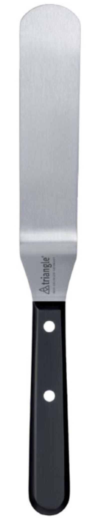 Triangle Professional Stainless Steel Cranked Spatula with Polypropylene Handle, 6 inch