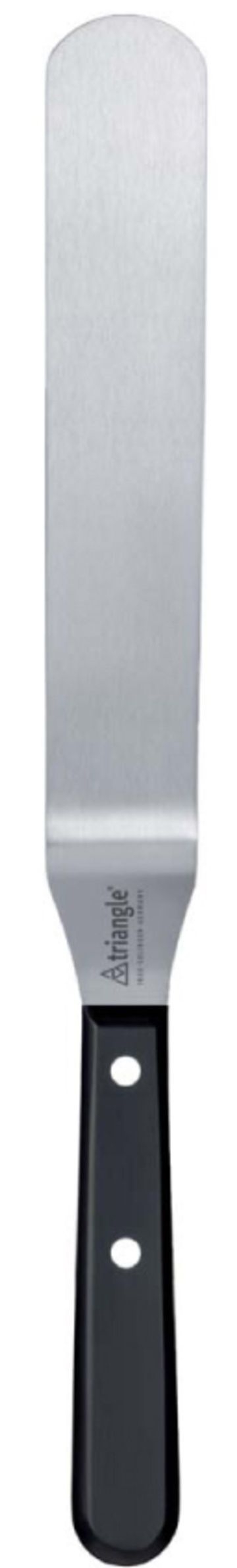 Triangle Professional Stainless Steel Cranked Spatula with Polypropylene Handle, 8 inch
