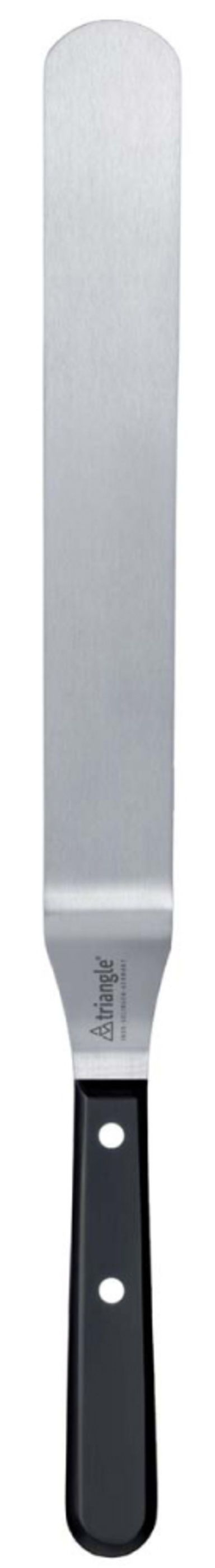 Triangle Professional Stainless Steel Cranked Spatula with Polypropylene Handle, 9.75 inch
