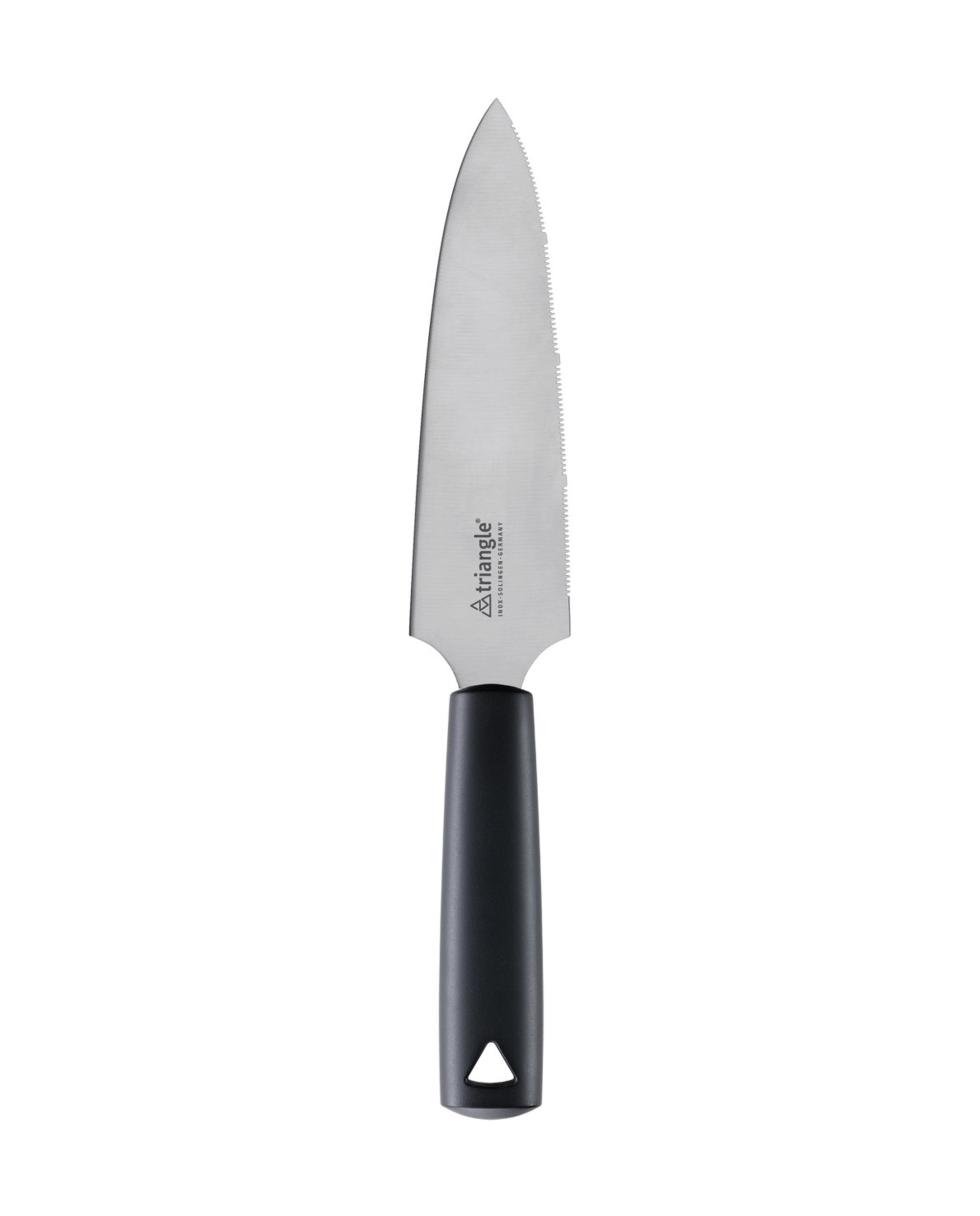 Triangle Stainless Steel Serrated Pie Knife, 7 inch