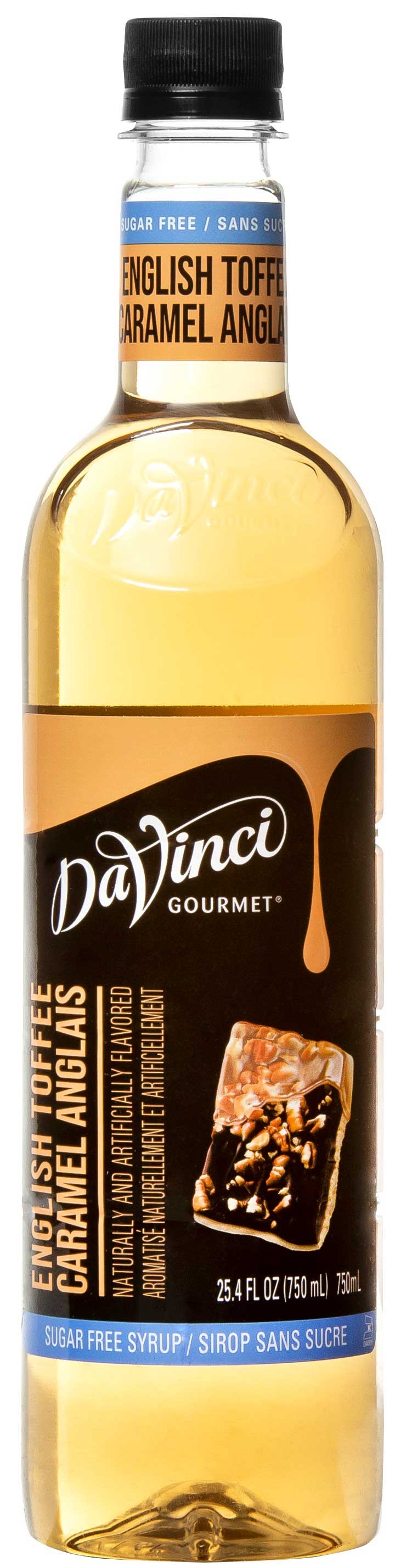 Davinci Gourmet Sugar Free English Toffee Syrup, 750 Milliliter -- 4 per case