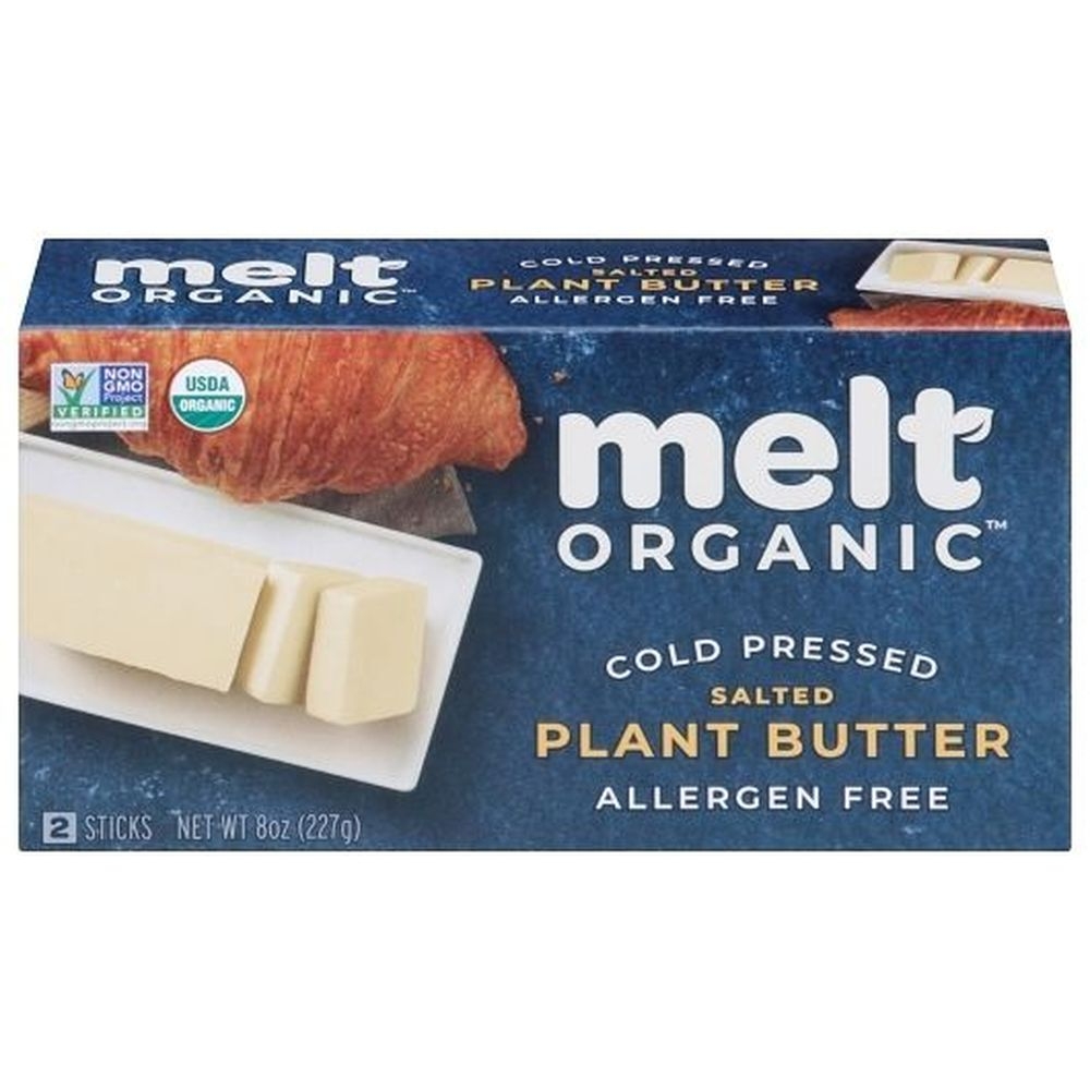 Melt Organic Cold Pressed Salted Plant Butter Sticks, 2 count -- 12 per case