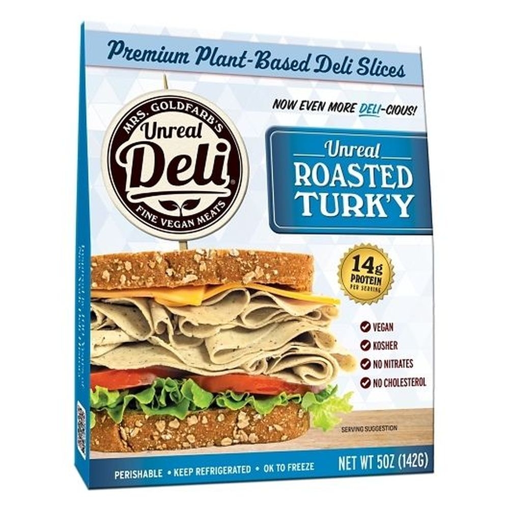 Unreal Deli Plant Based Roasted Turky Slices, 5 Ounce -- 6 per case