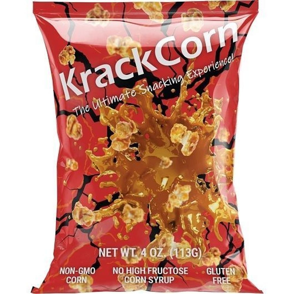 Krackcorn Caramel Flavored Popcorn - Personal Size, 4 Ounce -- 12 per case