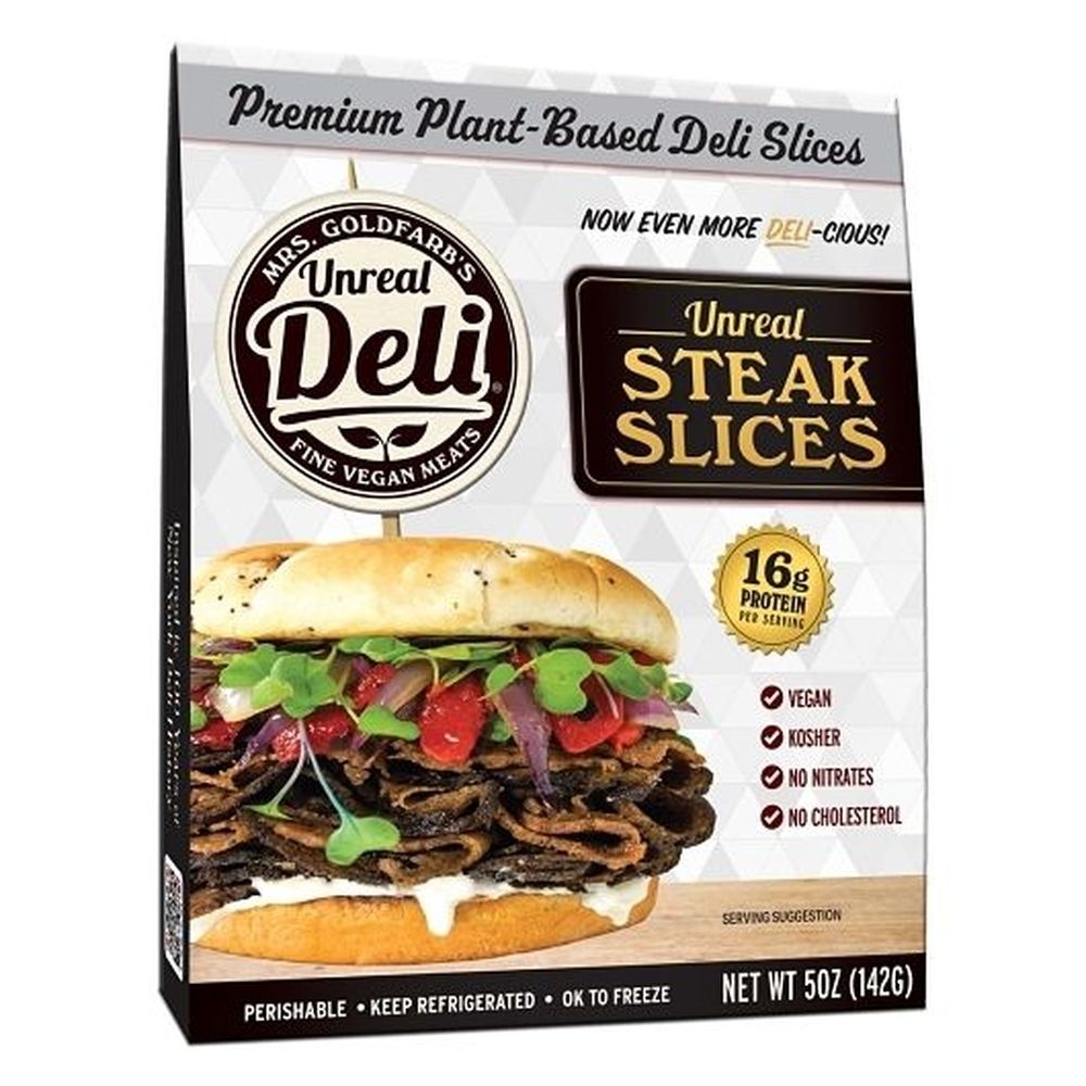 Unreal Deli Plant Based Steak Slices, 5 Ounce -- 6 per case