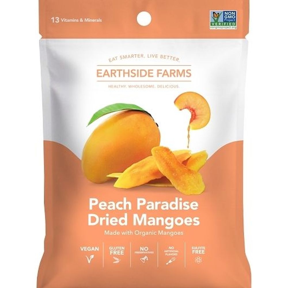Earthside Farms Peach Paradise Dried Mangoes, 1.23 Ounce -- 8 per case