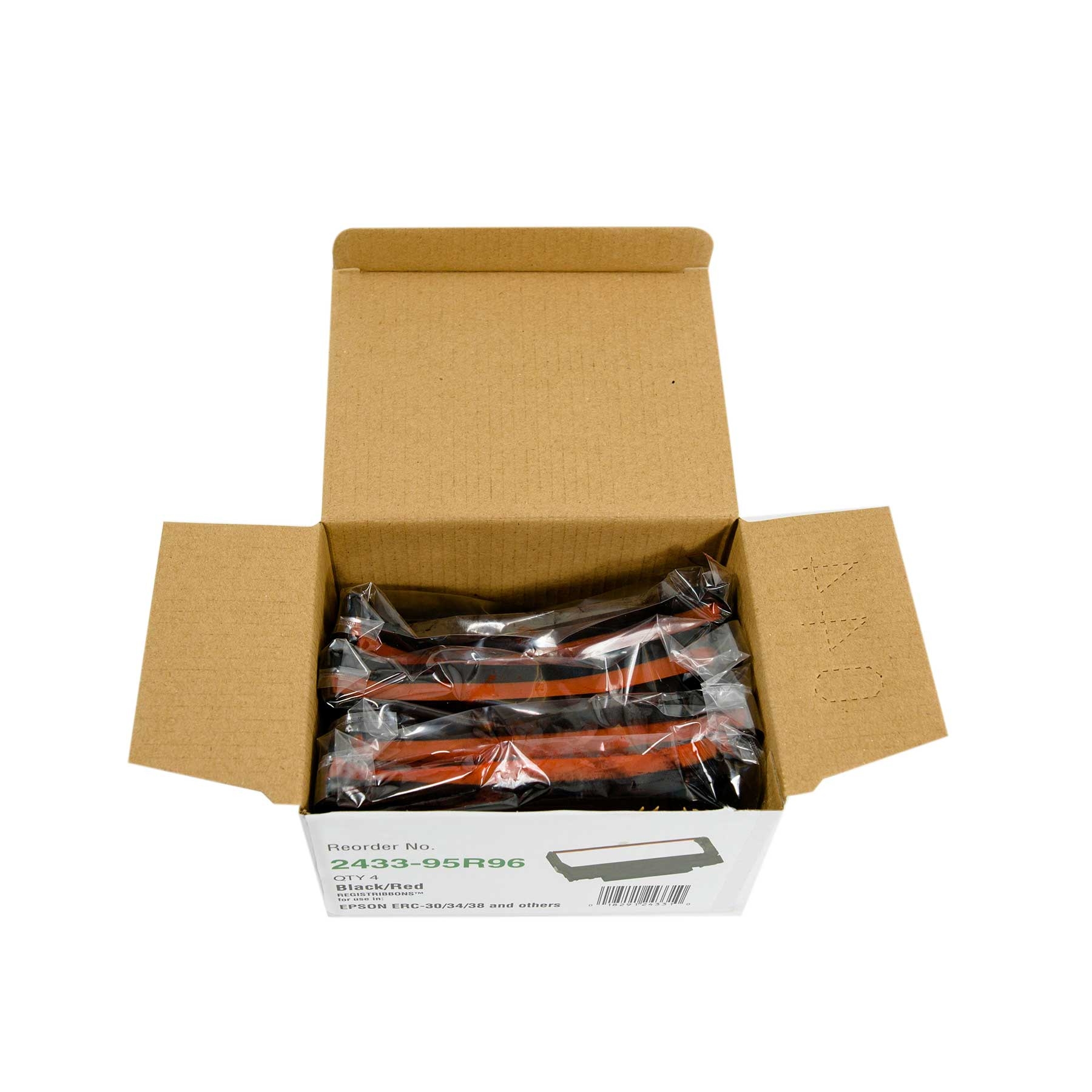 National Checking Black and Red Register Ribbon -- 96 per case.