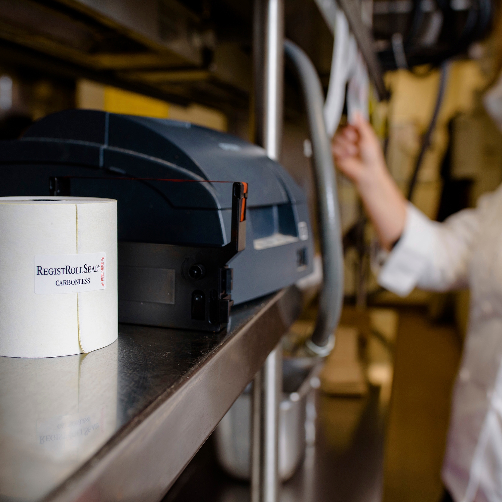National Checking Black and Red Register Ribbon -- 96 per case.