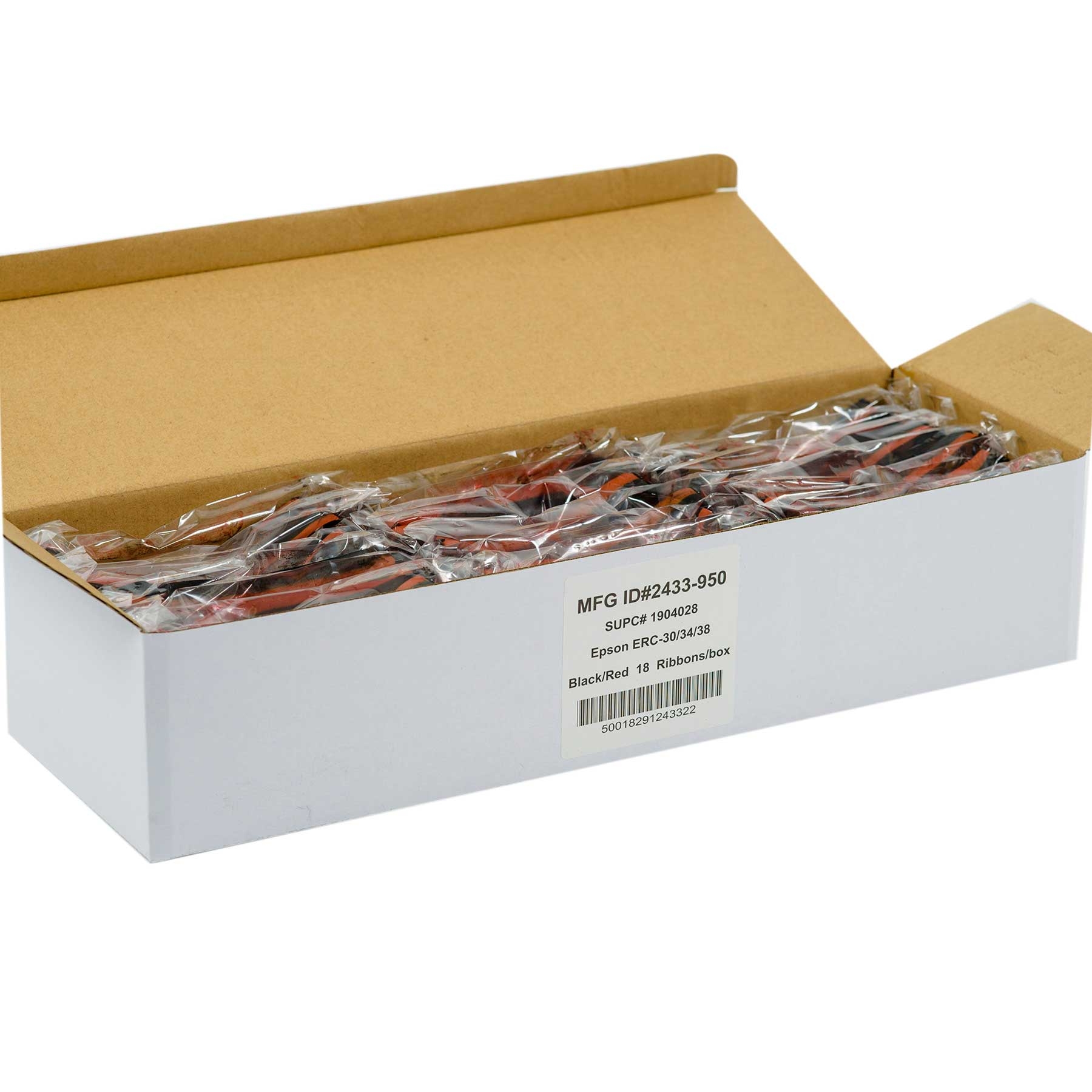 National Checking Company Tillribbons Black and Red Ribbon Only -- 18 per case.