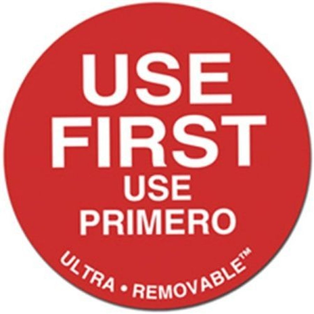 Ncco 3 inch Circle Ultra Removable Use First Labels, 500 count