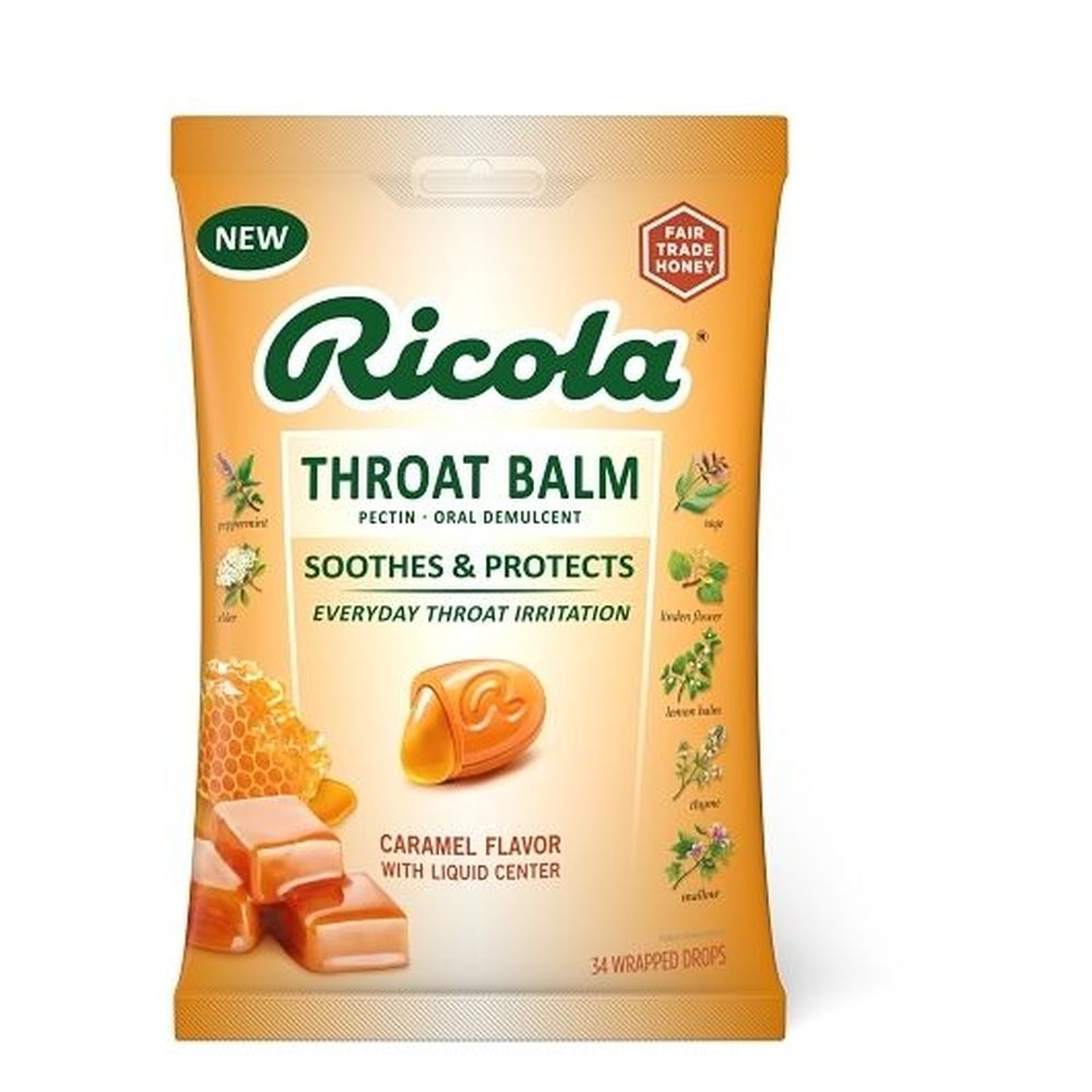 Ricola Caramel Flavor Throat Balm, 34 count -- 36 per case