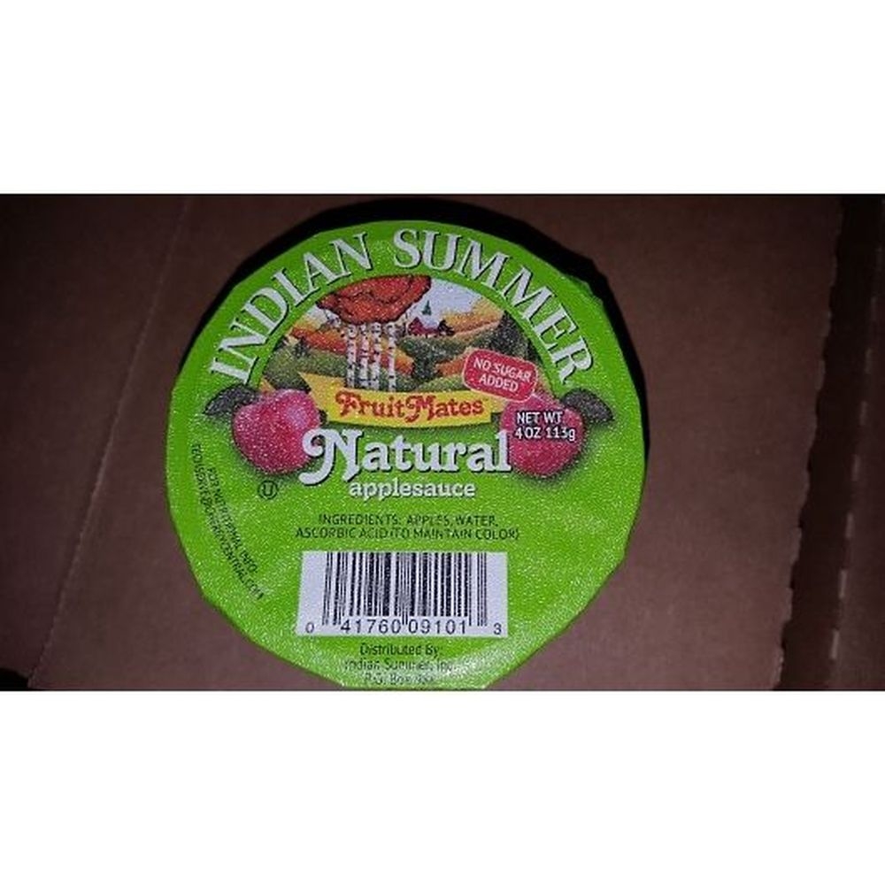 Indian Summer Unsweetened Applesauce, 4 Ounce -- 72 per case