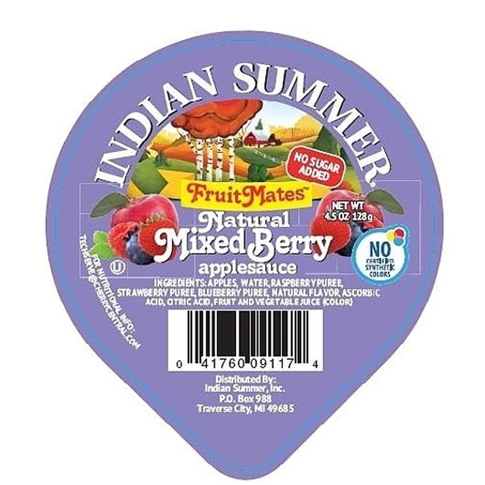 Indian Summer Mixed Berry Applesauce, 4.5 Ounce -- 96 per case