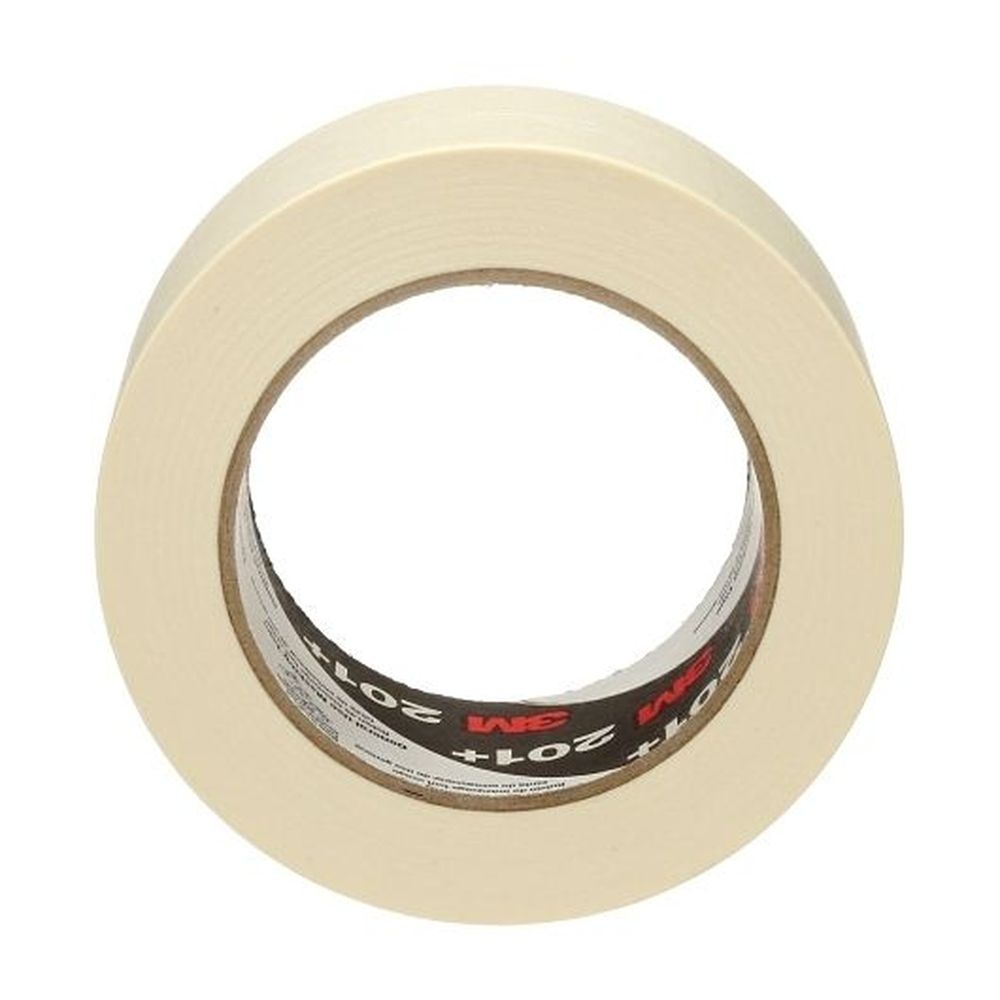 3M Tan 4.4 mil General Use Masking Tape, 48 mm x 55 Meter - 24 rolls per case