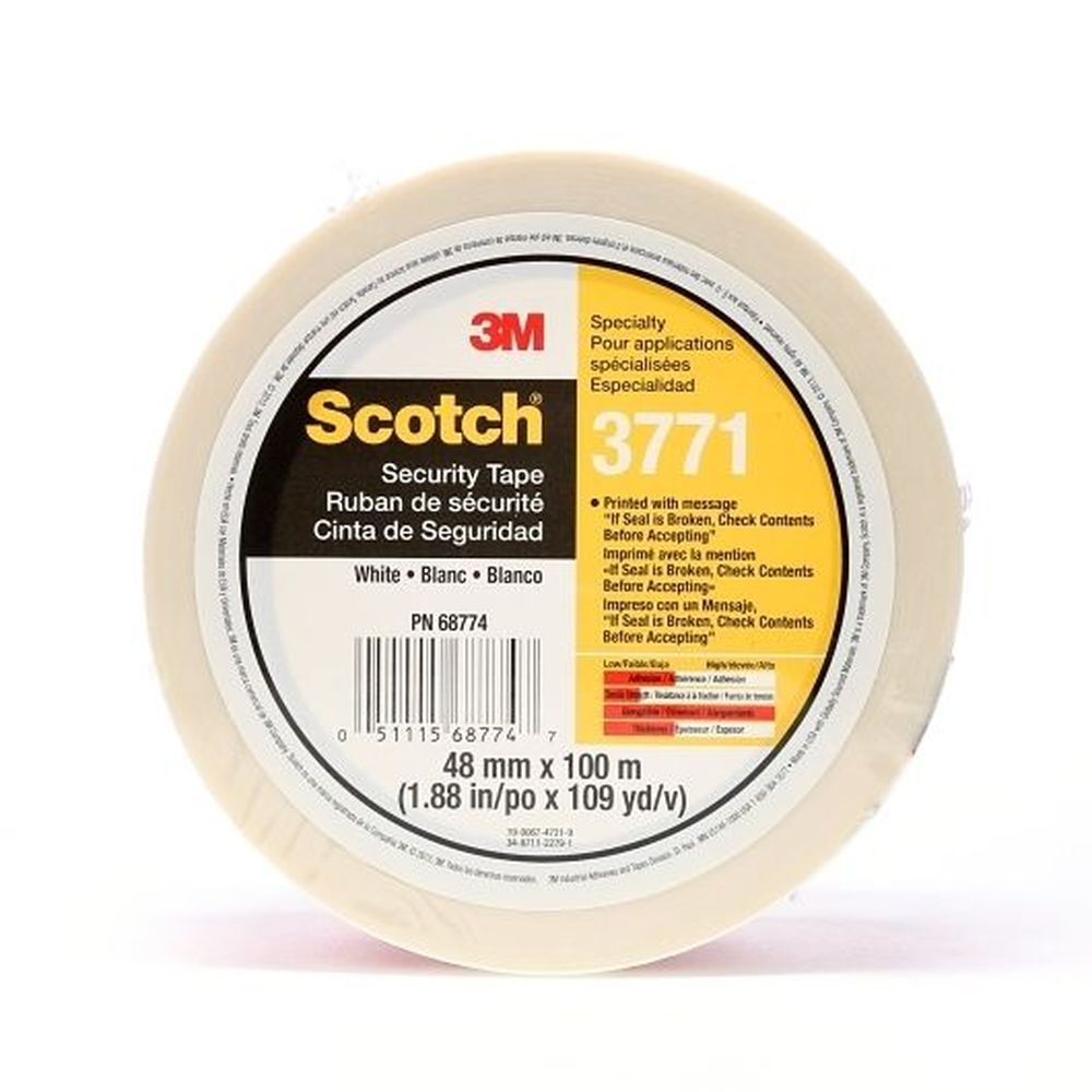 Scotch white Printed Message Box Sealing Tape, 48 Millimeter x 100 Meter - 36 per case