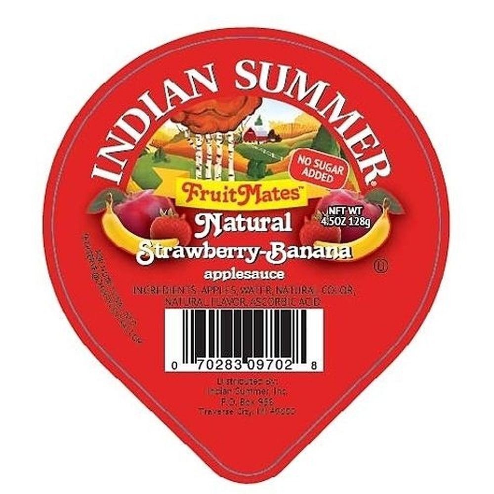 Indian Summer Stawberry Banana Applesauce, 4.5 Ounce -- 96 per case