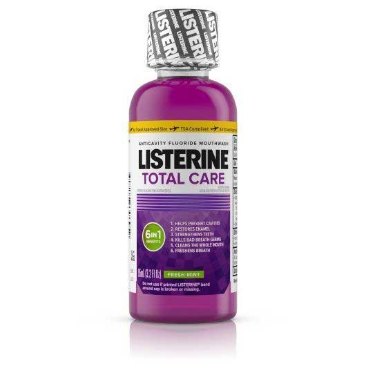 Listerine Total Care Fresh Mint Anticavity Mouthwash, 3.2 Fluid Ounce -- 24 per case