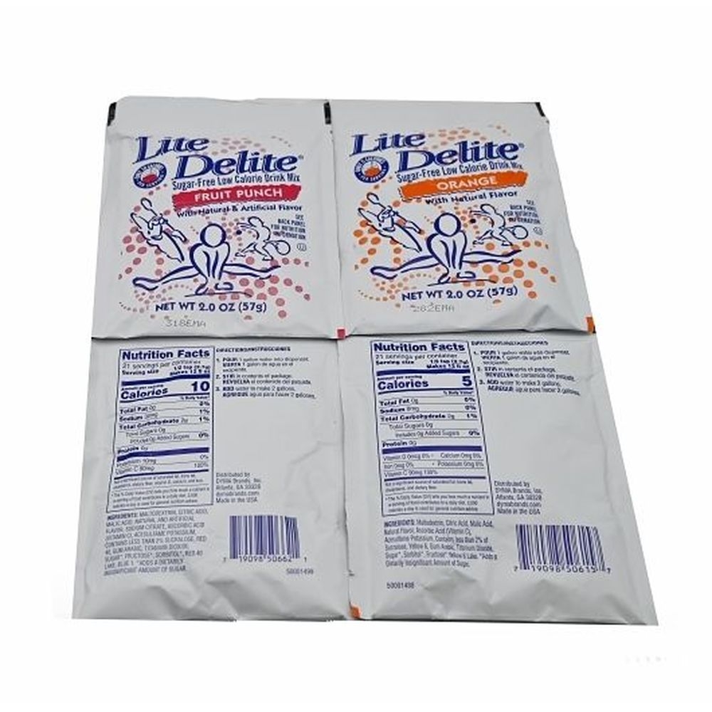Lite Delite Assorted Drink Mix, 2 Ounce -- 12 per case.