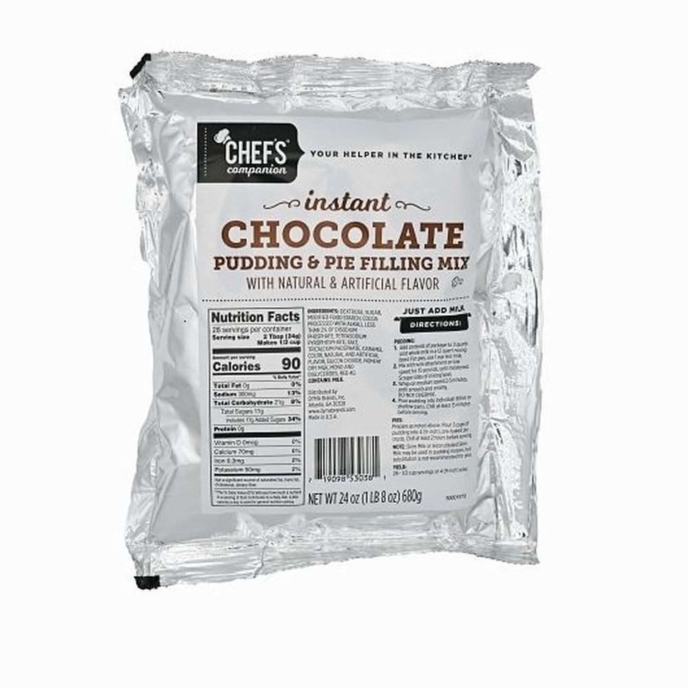 Chefs Companion Instant Chocolate Pudding Mix, 24 Ounce -- 12 per case.