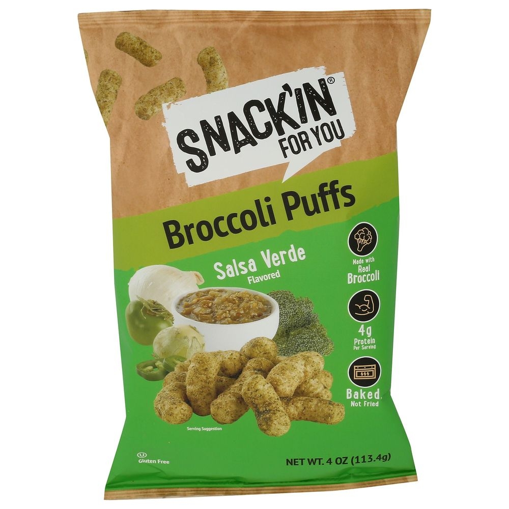 Snackin For You Salsa Verde Broccoli Puffs, 4 Ounce -- 12 per case