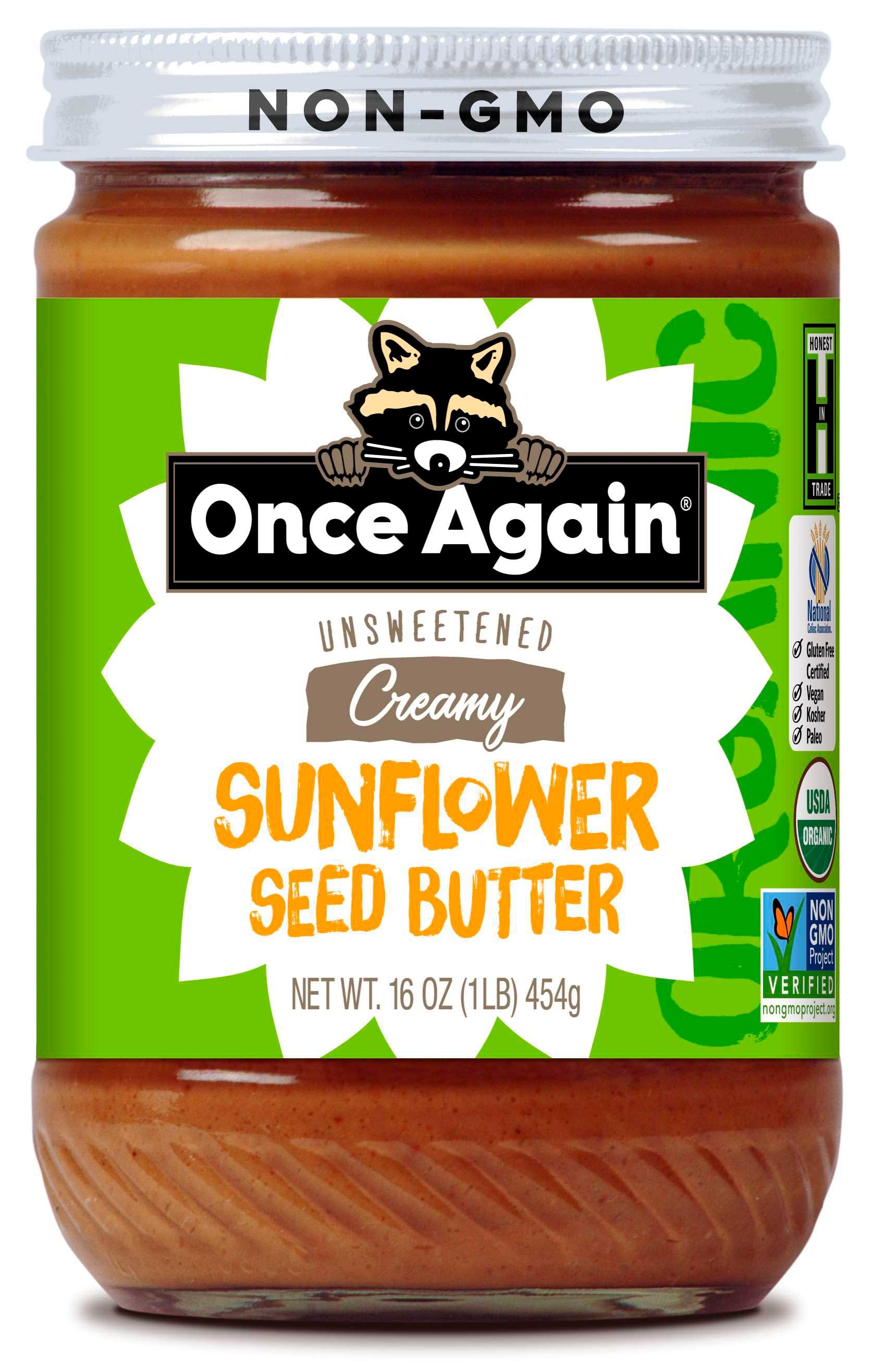 Once Again Nut Butter No Salt No Sugar Organic Sunflower Butter, 16 Ounce -- 6 per case