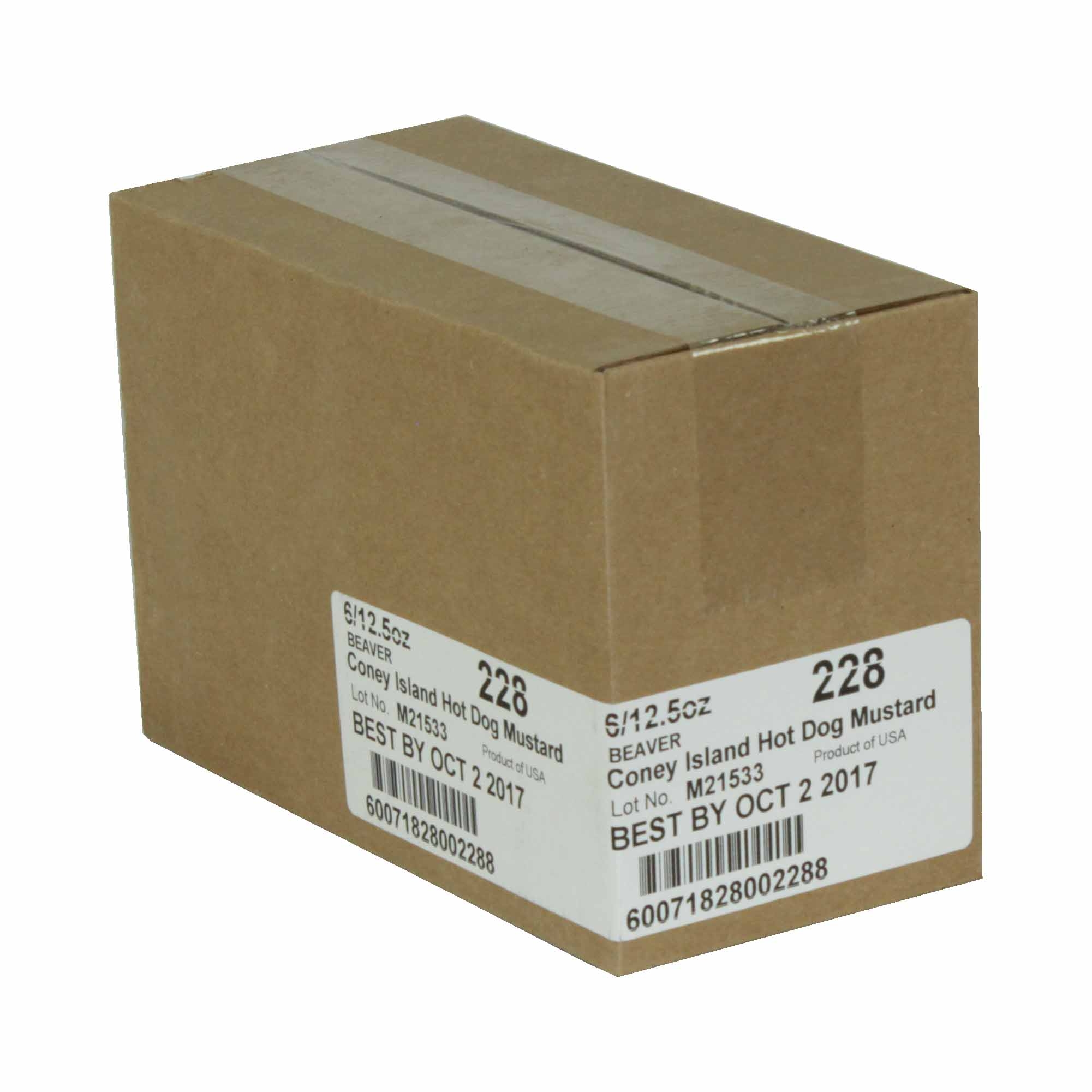 Beaver Coney Island Mustard, 12.5 Ounce -- 6 per case.