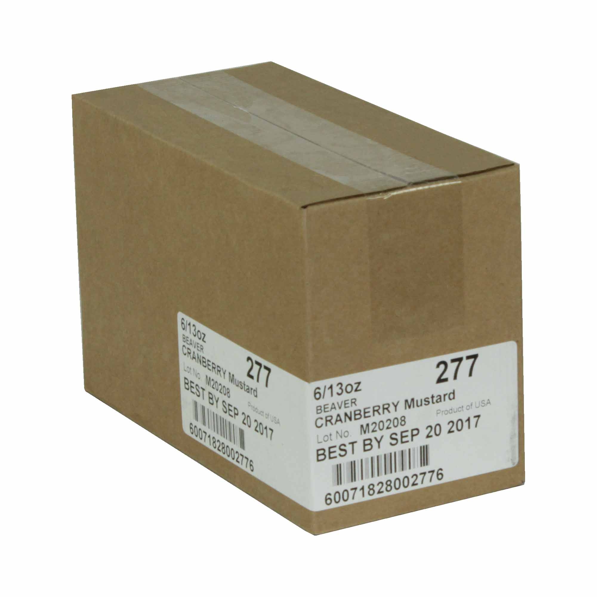 Beaver Cranberry Mustard, 13 Ounce -- 6 per case.