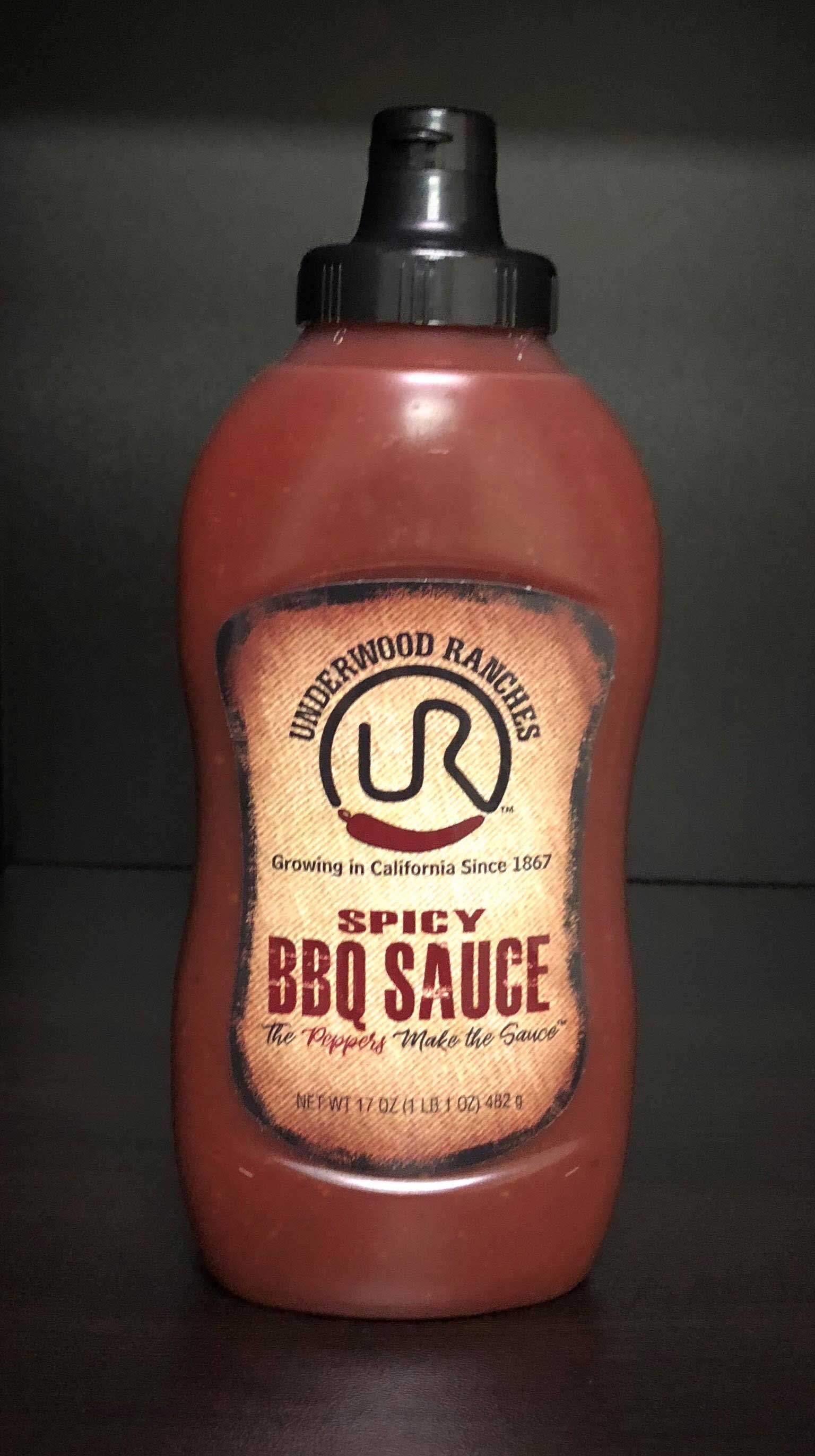 Underwood Ranches Spicy BBQ Sauce, 17 ounces -- 12 per case
