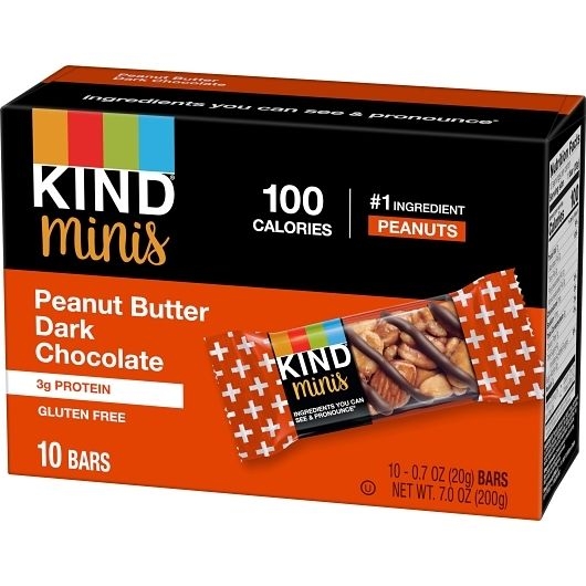 Kind Healthy Snacks Mini Peanut Butter Dark Chocolate Bar, 7 Ounce -- 8 Per Case