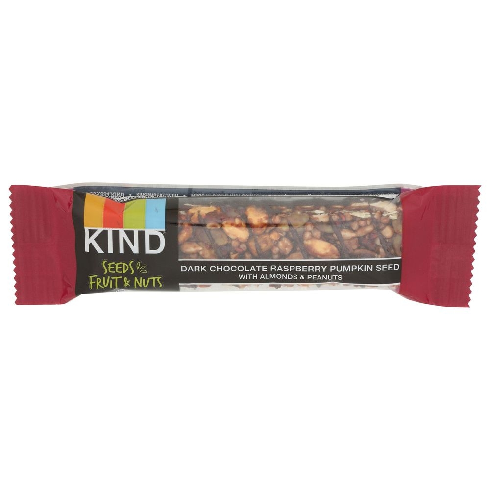 Kind Dark Chocolate Raspberry Seeds Fruit and Nut Bar, 1.4 Ounce -- 12 per case